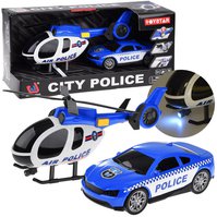 Policejní auto a vrtulník se zvuky
