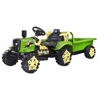 Elektrický traktor Rumcajs s přívěsem Zelená