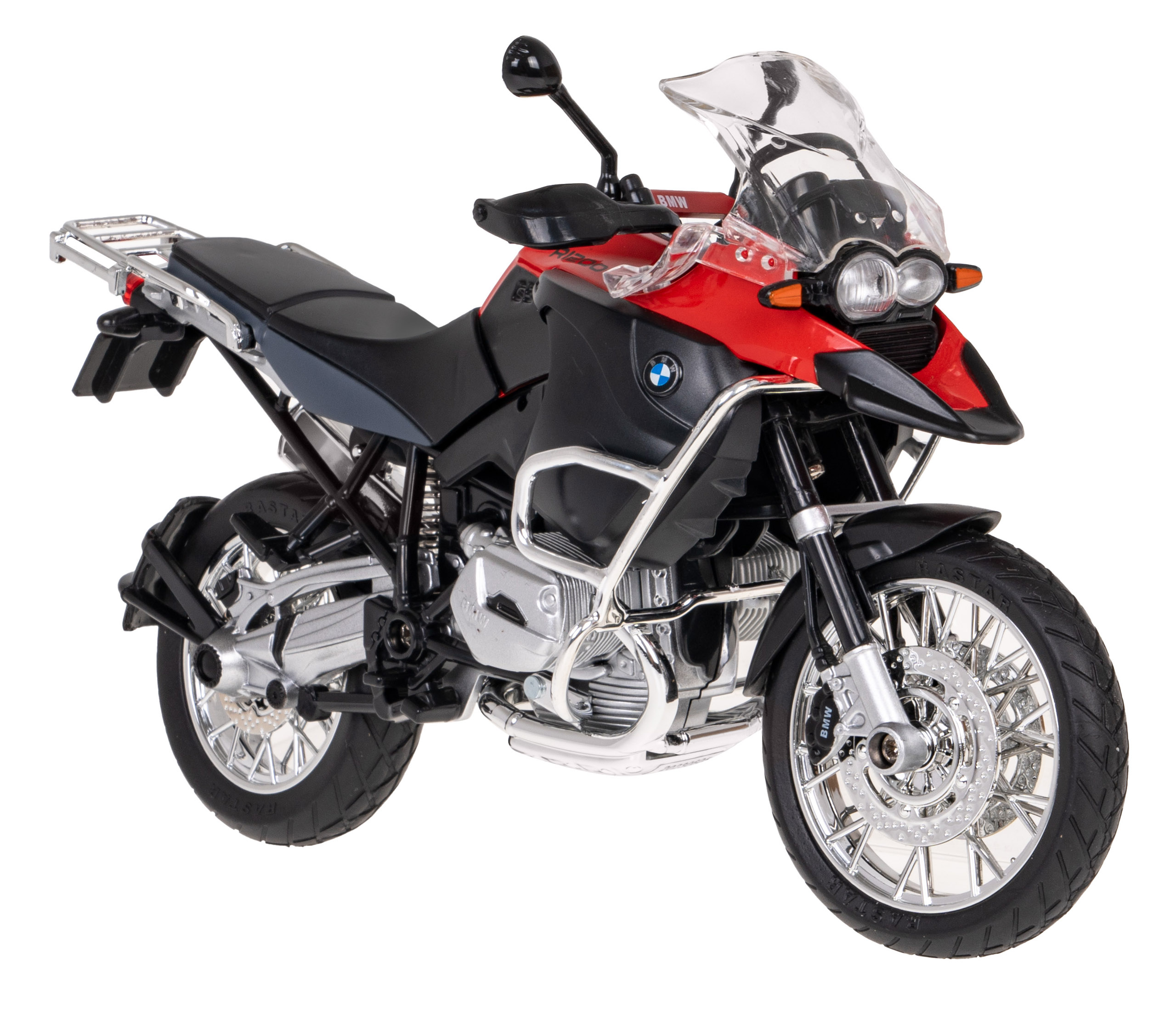 Rastar BMW R1200GS 1:9 - Červená luxusní motorka | krajinahracek.cz