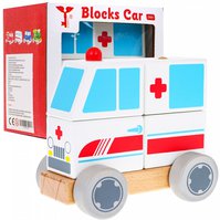 Dřevěné autíčko Ambulance