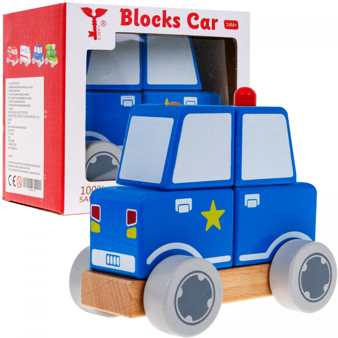 Dřevěné auto Policie