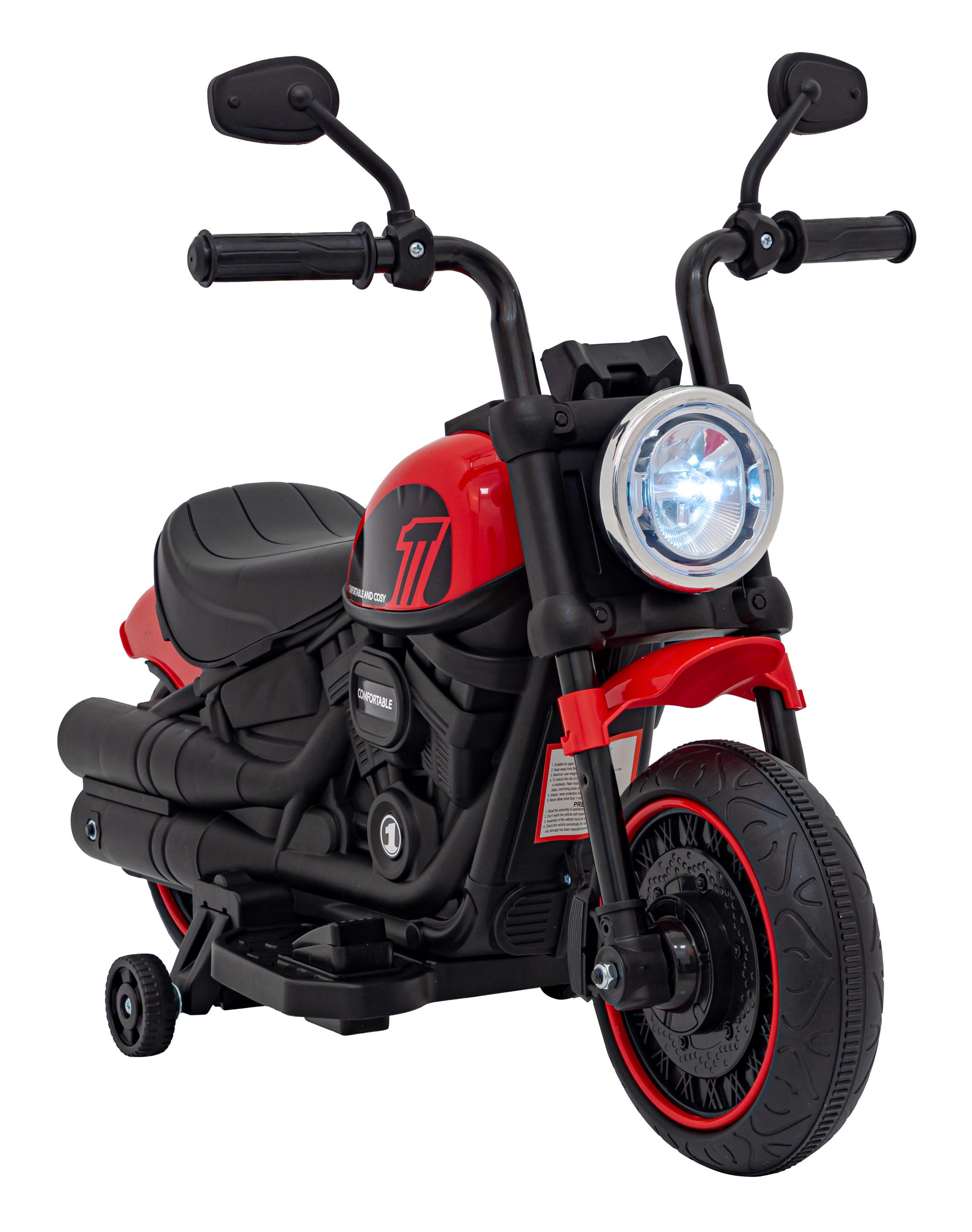 Dětská elektrická motorka Chopper Faster červená