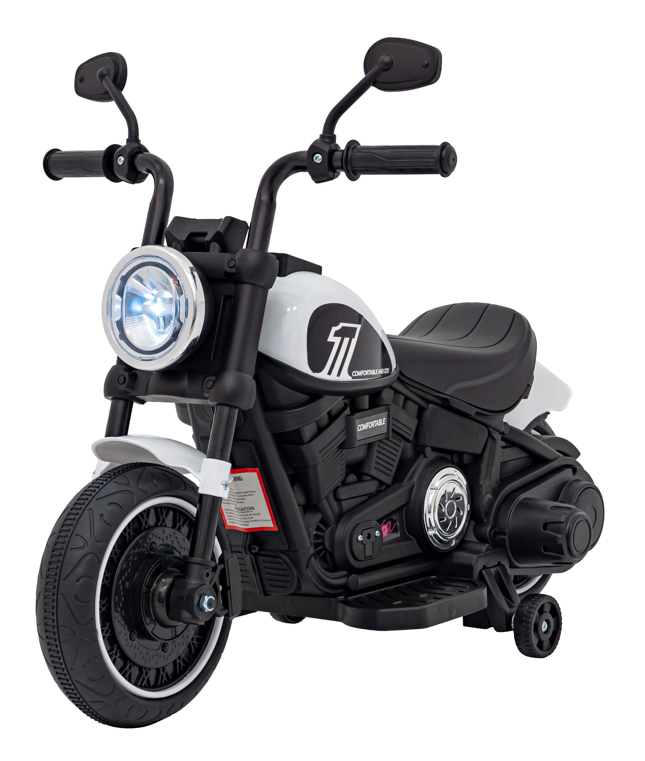 Dětská elektrická motorka Chopper Faster bílá
