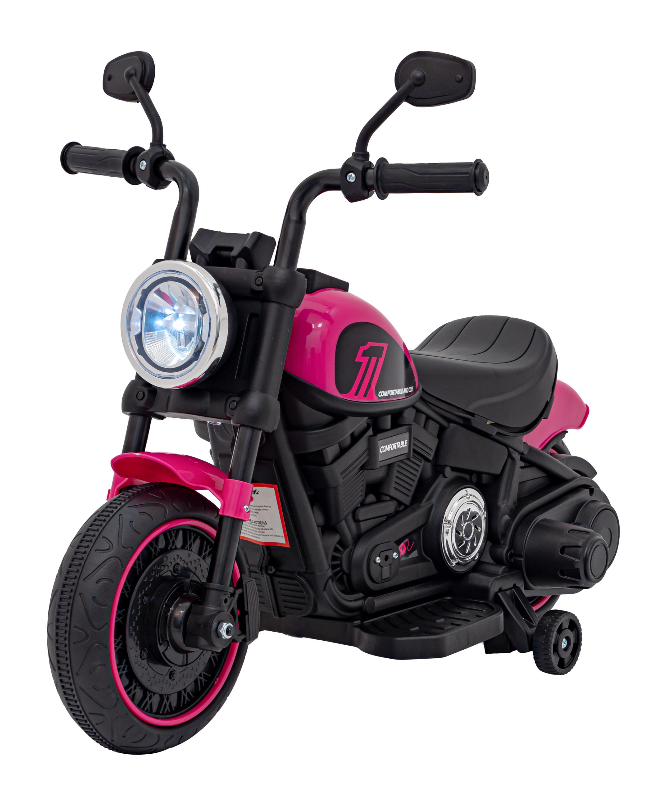 Dětská elektrická motorka Chopper Faster růžová