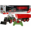 Traktor s přívěsem na dálkové ovládání 1:28 Zeleno-červený