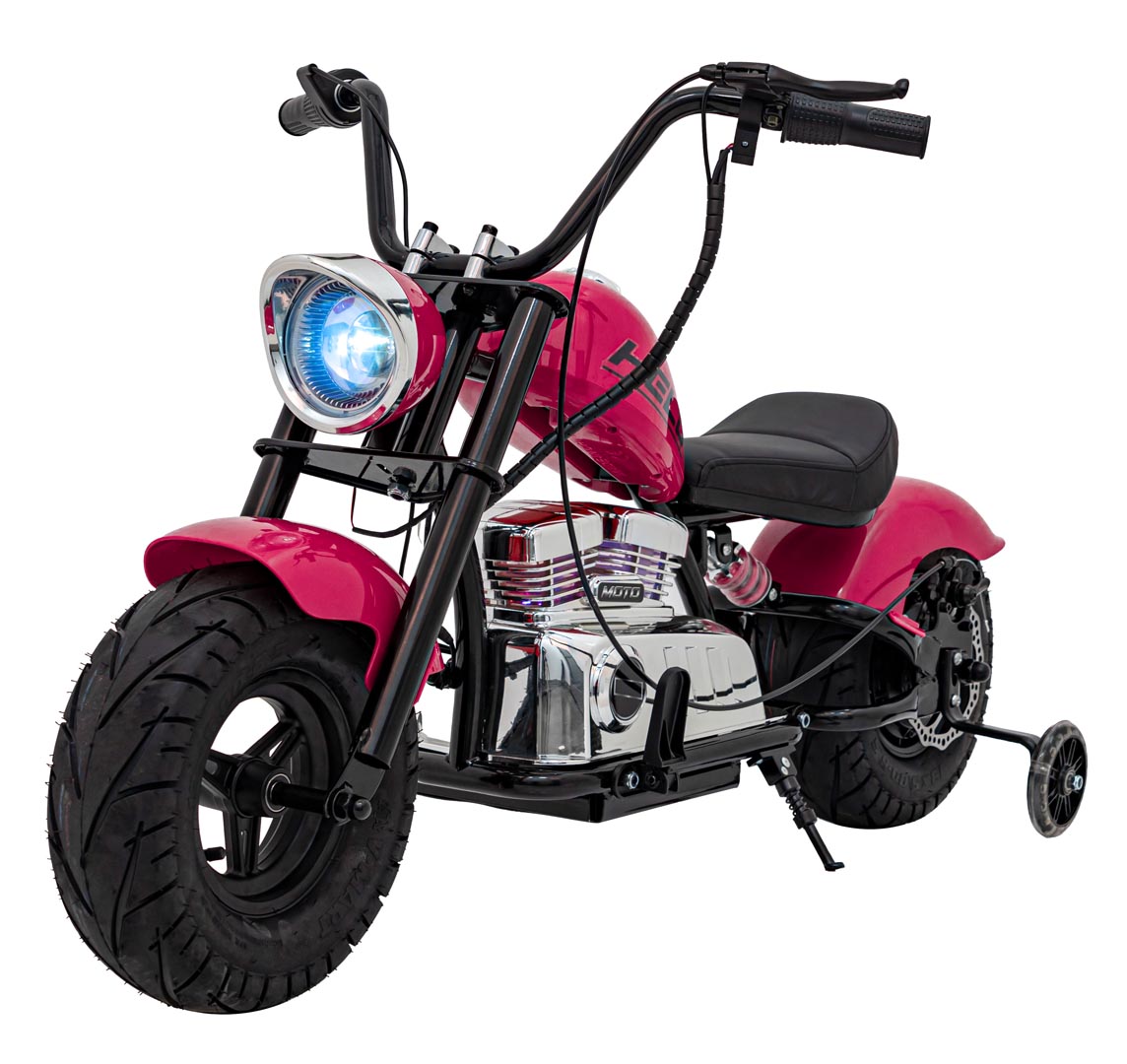 Dětská elektrická motorka Chopper Warrior 36V růžová