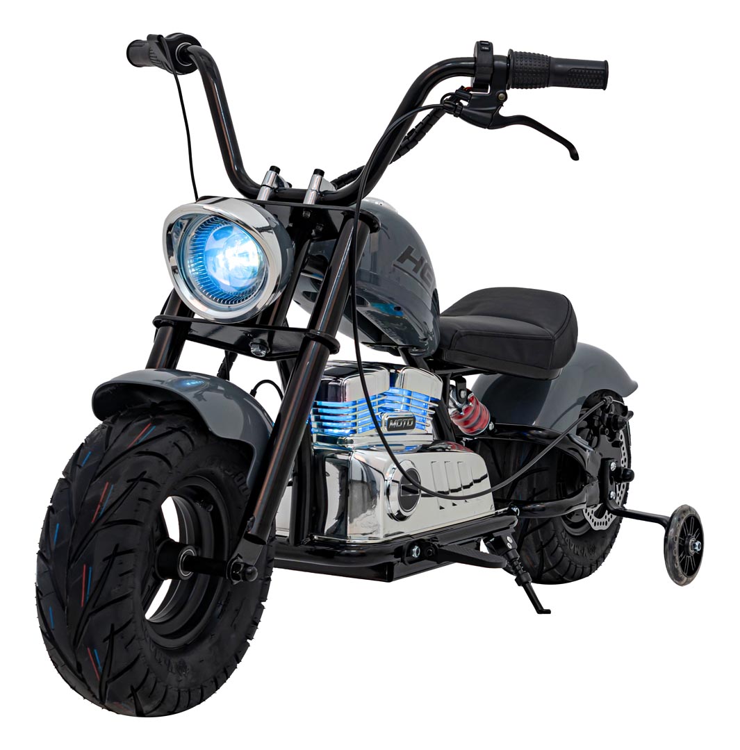 Dětská elektrická motorka Chopper Warrior 36V šedá
