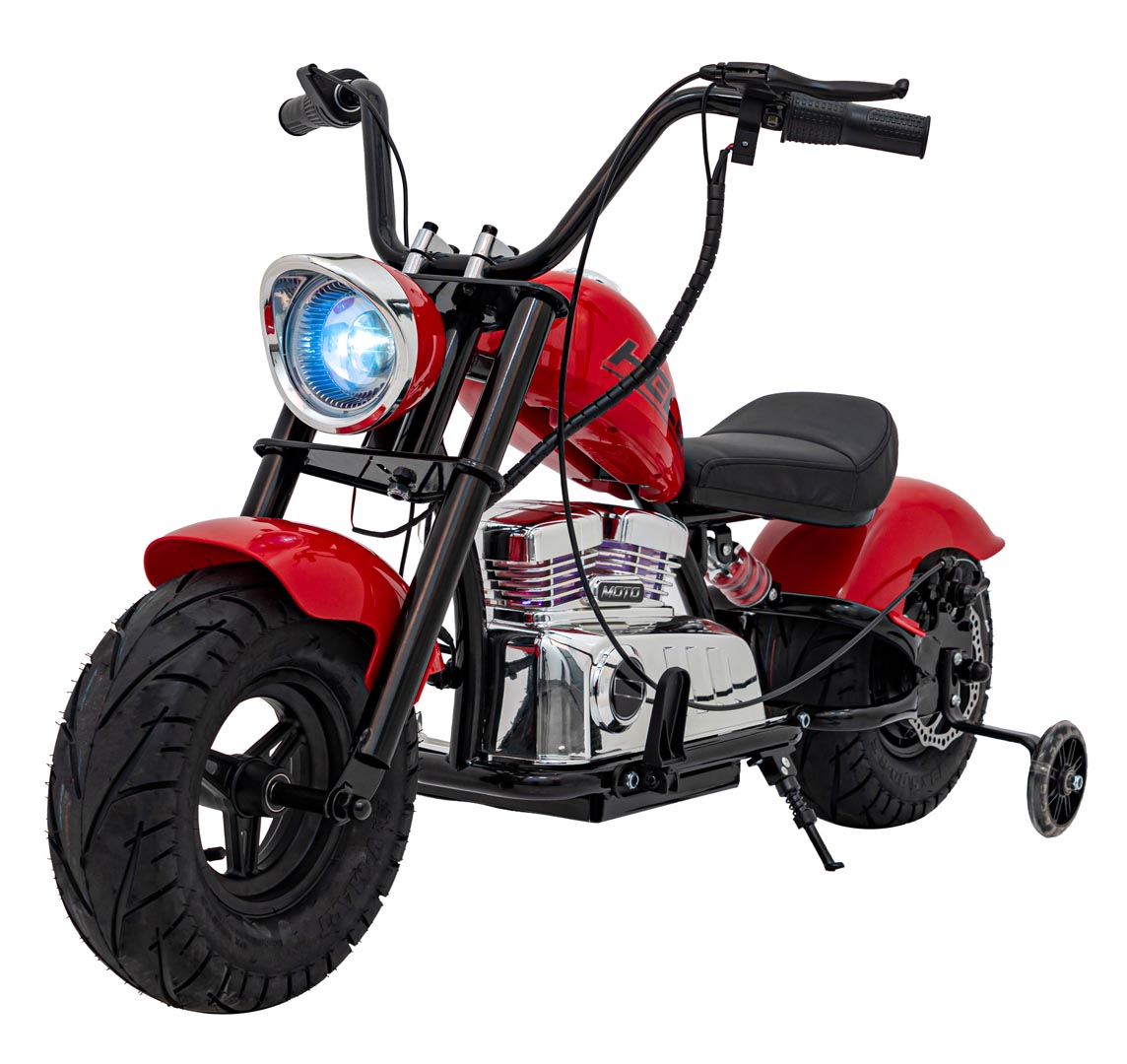 Dětská elektrická motorka Chopper Warrior 36V červená