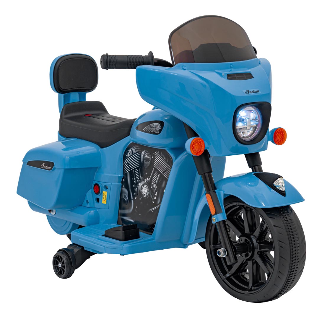 Dětská elektrická motorka Chopper INDIAN modrá