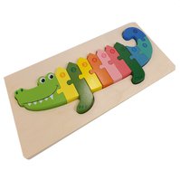 Dřevěné puzzle Krokodýl