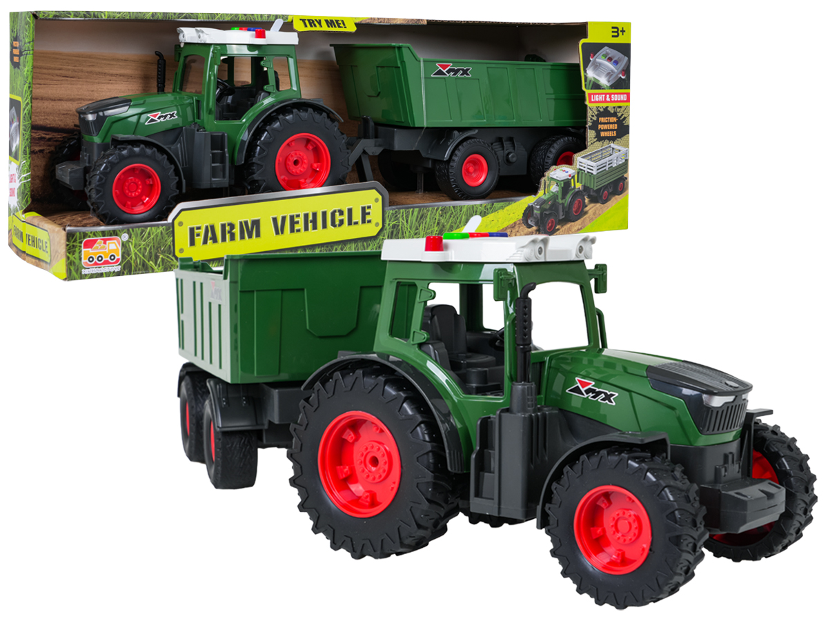 Dětský traktor se sklápěcím přívěsem