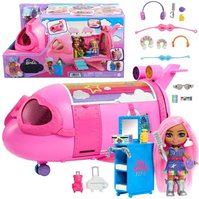 Růžové duhové letadlo Barbie Extra Fly Minis s panenkou pilotkou Růžové duhové letadlo Barbie Extra Fly Minis s panenkou pilotkou