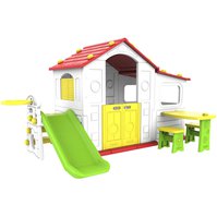 Dětský zahradní domeček s předzahrádkou 4v1 CHD-508 Červený
