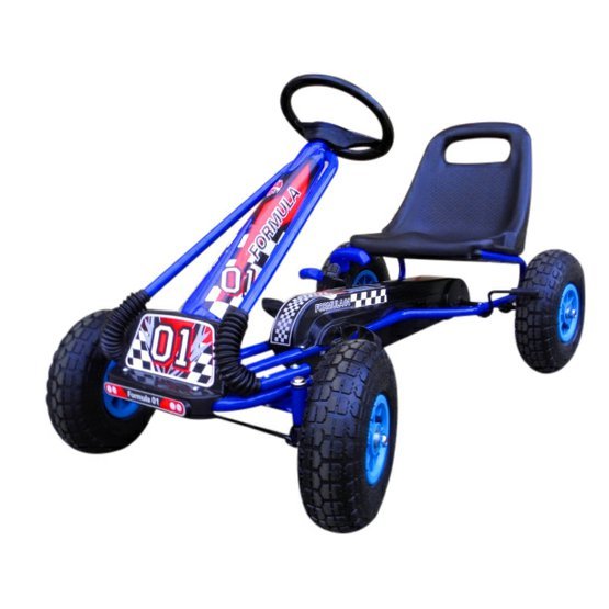 Dětská šlapací formule Gokart A15 Modrá.jpg