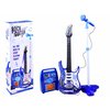 Dětská elektrická kytara + mikrofon zesilovač modrá