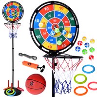 Dětská sportovní sada 3v1 – Basketbal, terč a házení kroužků Dětská sportovní sada 3v1 – Basketbal, terč a házení kroužků
