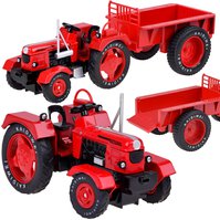 Kovový traktor Swivel 1:18 Červená