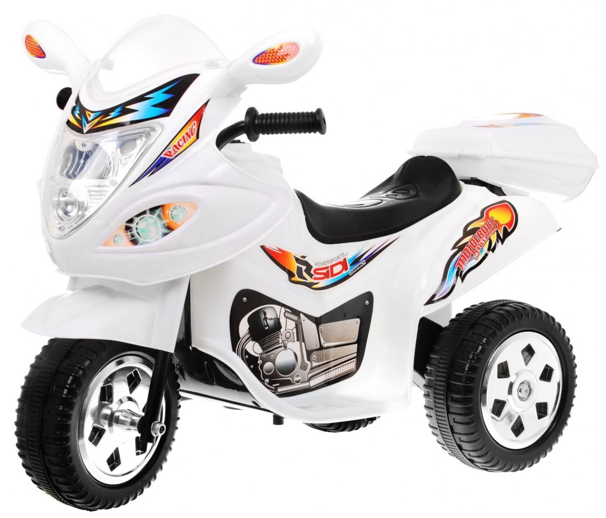 Dětská elektrická motorka Speed Bílá