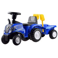 Dětské odrážedlo traktor New Holland s vlečkou modré