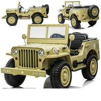 Dětské elektrické autíčko Jeep Willys 4x4 třímístné béžové Dětské elektrické autíčko Jeep Willys 4x4 třímístné béžové