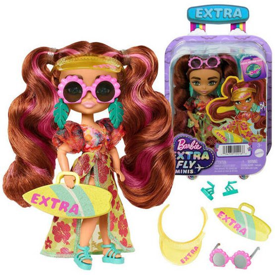 Panenka Barbie Extra Fly Minis Plážový outfit 15 cm 1.jpg