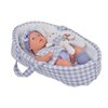 Panenka Newborn s králíčkem v košíku 32 cm Šedá 2.jpg