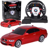 Autíčko Sports BMW M3 s volantem  na dálkové ovládání 1:24 Červená