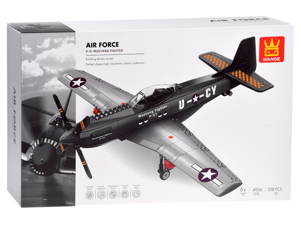 Stavebnice Letoun P-51 Air Force – 258 ks