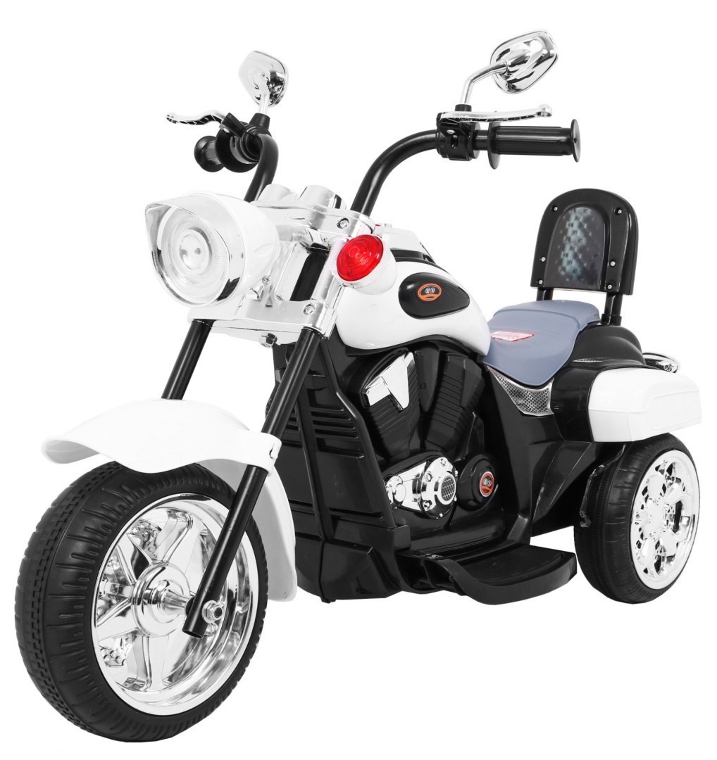 Dětská elektrická motorka Chopper NightBike Bílá