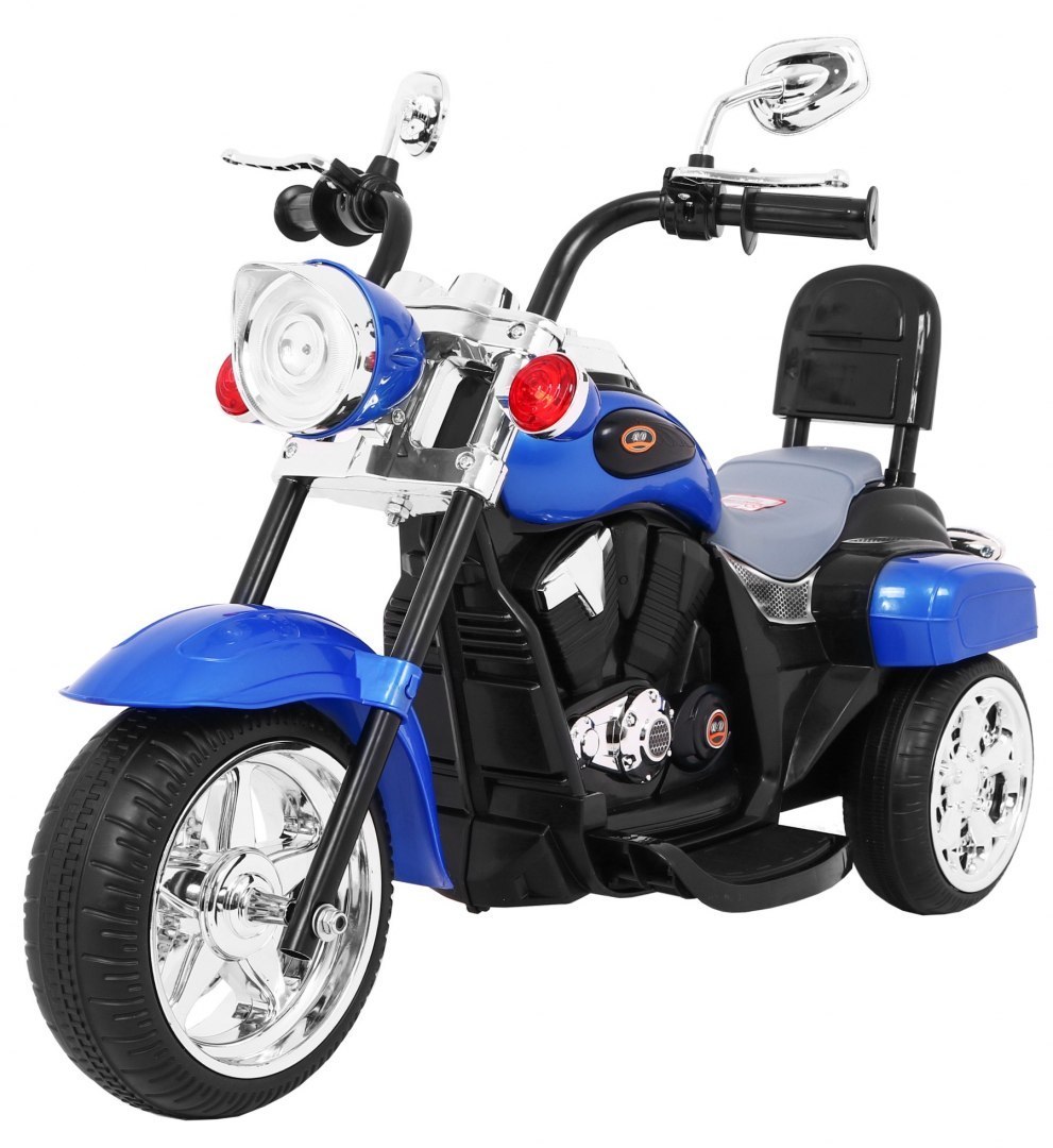 Dětská elektrická motorka Chopper NightBike Modrá