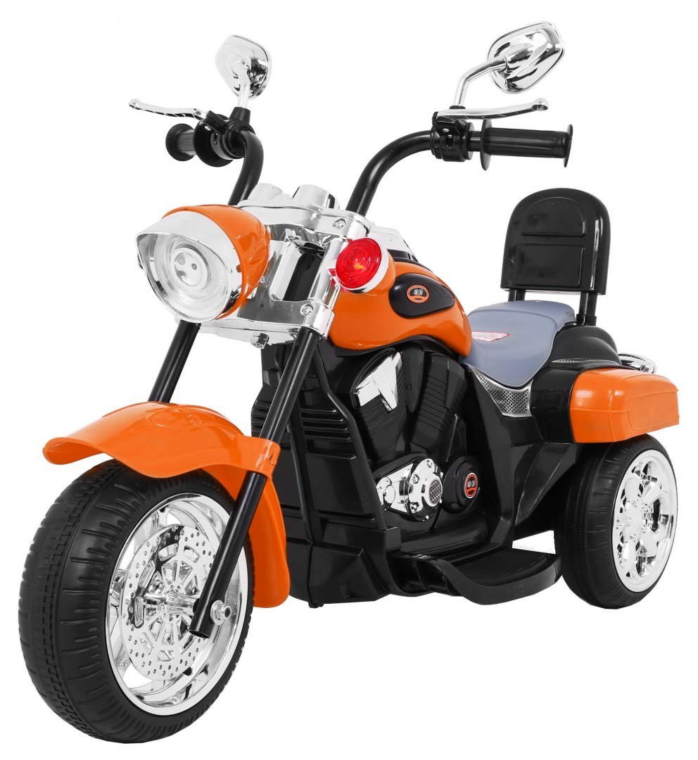 Dětská elektrická motorka Chopper NightBike Oranžová