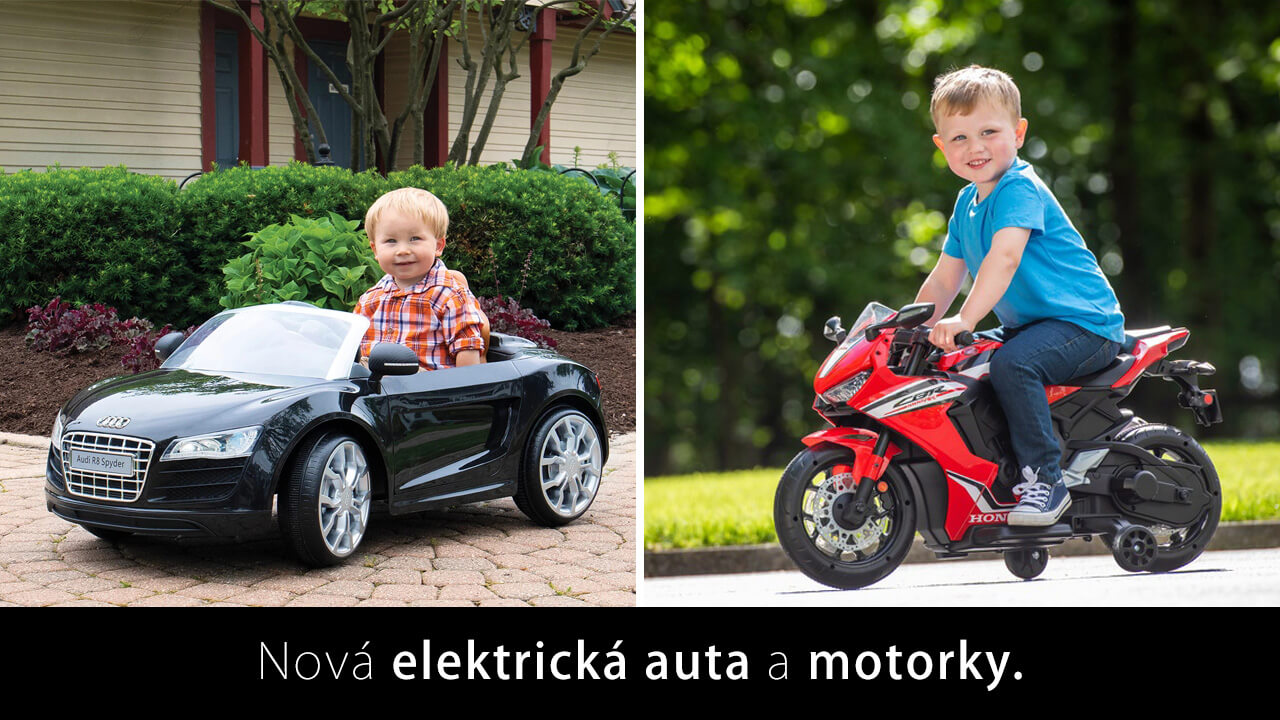 elektrická auta a motorky pro větší děti