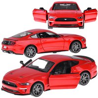 Kovové autíčko Ford Mustang GT se zvuky a světly 1:34 Červená