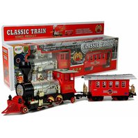Sváteční lokomotiva Christmas na baterie Červená