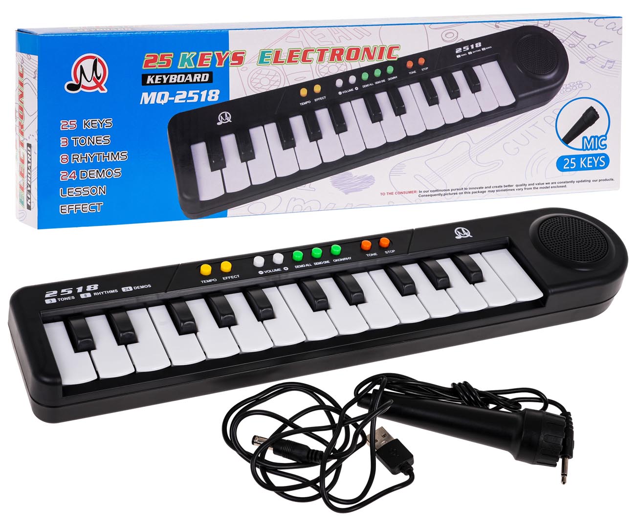 Dětský keyboard MQ-2518 s mikrofonem