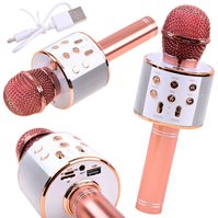Bezdrátový karaoke mikrofon s reproduktorem růžový 10.jpg