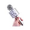 Bezdrátový karaoke mikrofon s reproduktorem stříbrný 8.jpg