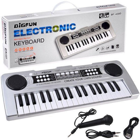 Dětské klávesy mini keyboard stříbrné 8.jpg