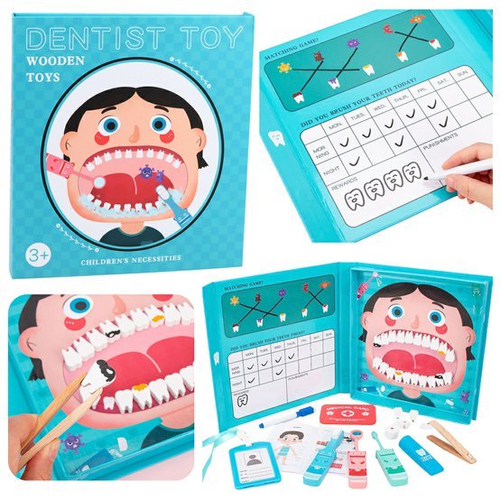 Drevena_sada_zubar_magneticka_kniha_zuby_24_ks