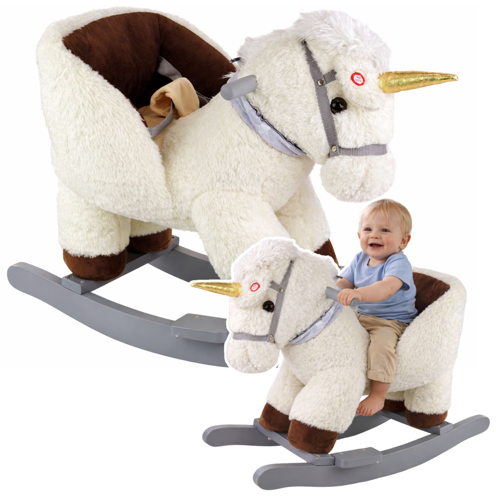 Houpací koník bílý jednorožec