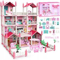 Růžový domek pro panenky s nábytkem Pink Residence 7.jpg