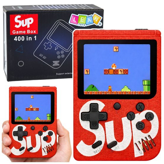 Retro_herni_konzole_SUP_400_her_cervena