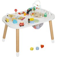Dětský dřevěný multifunkční stoleček Montessori s činely a autodráhou Dětský dřevěný multifunkční stoleček Montessori s činely a autodráhou